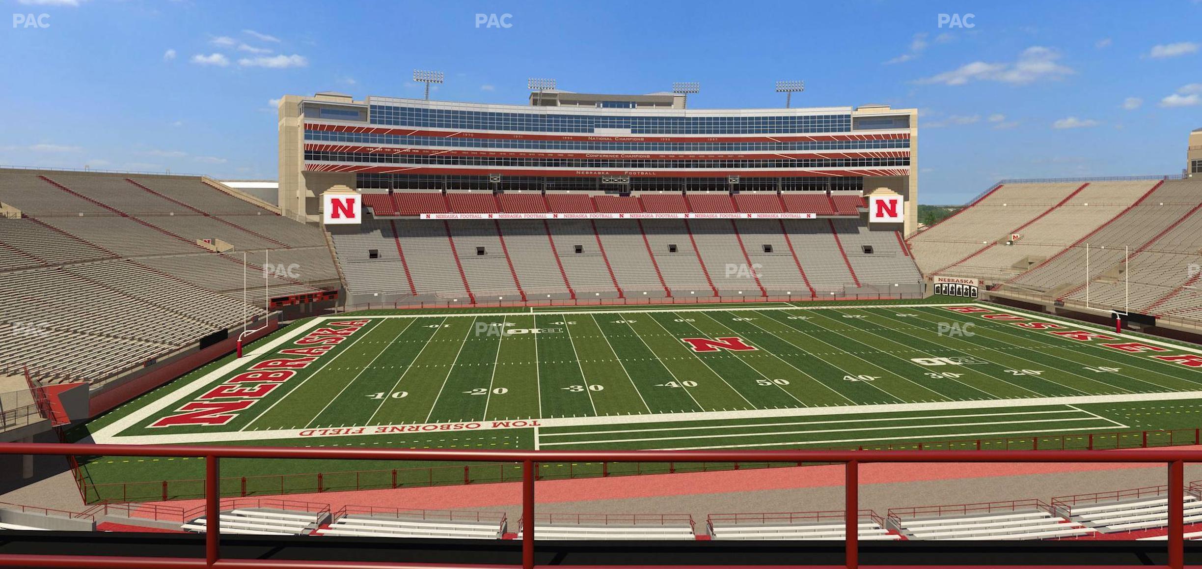 Seating view for Memorial Stadium Nebraska Section 208