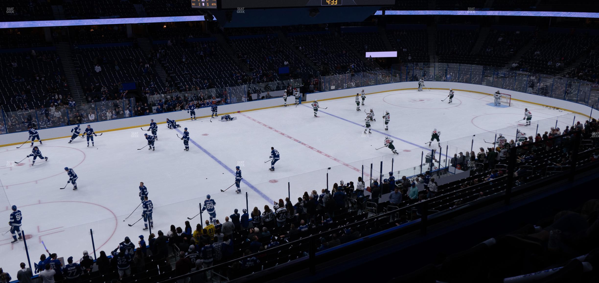 Seating view for Amalie Arena Section 218