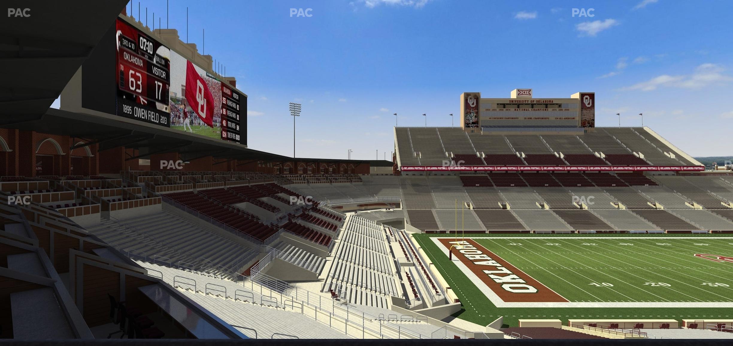 Seating view for Gaylord Family Oklahoma Memorial Stadium Section 37