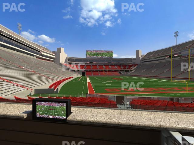 Seating view for Razorback Stadium Section Loge 48