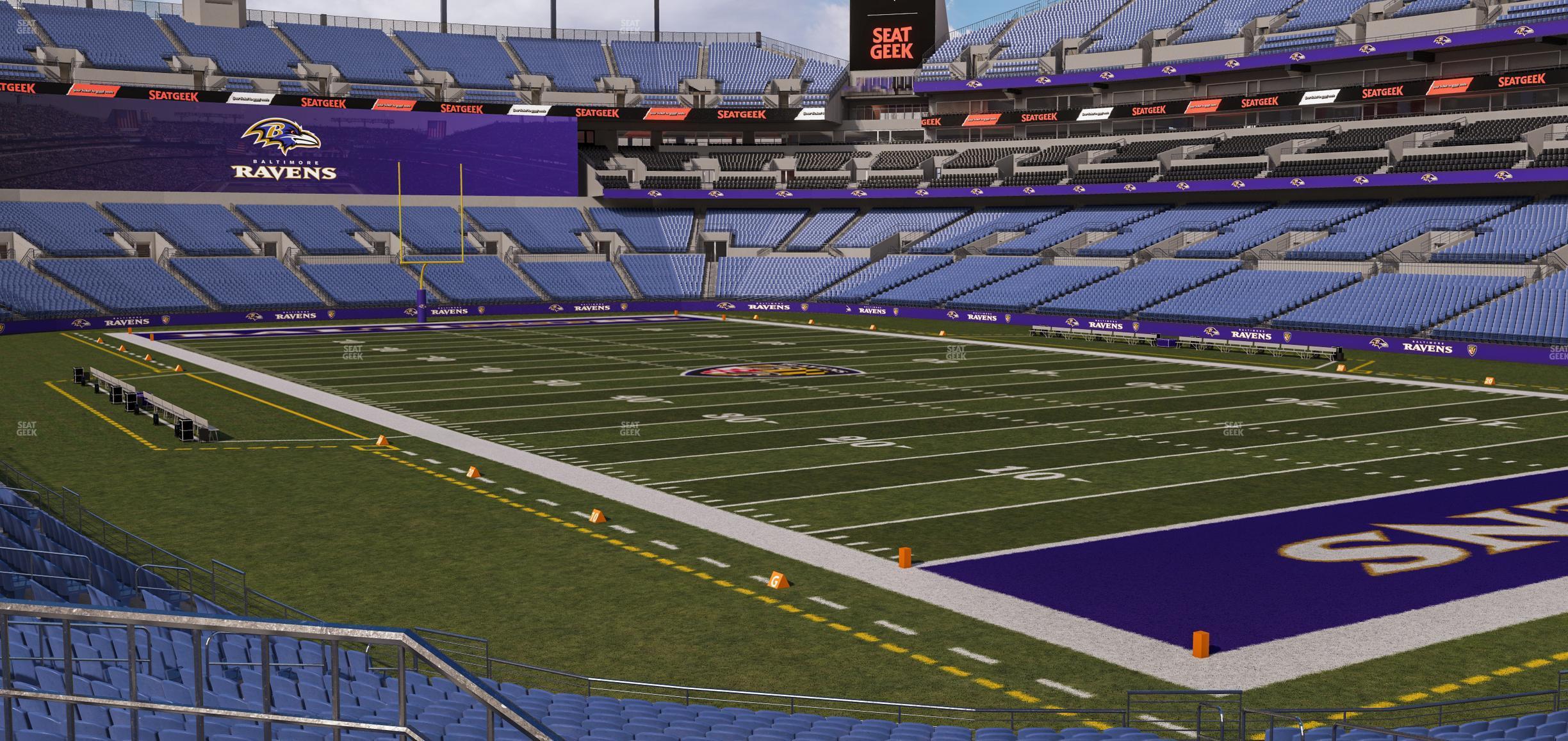 Seating view for M&T Bank Stadium Section 118