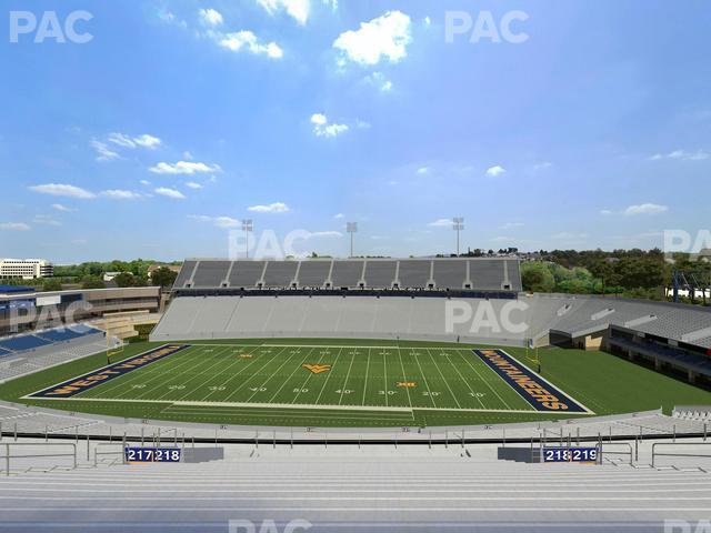 Seating view for Mountaineer Field at Milan Puskar Stadium Section 218