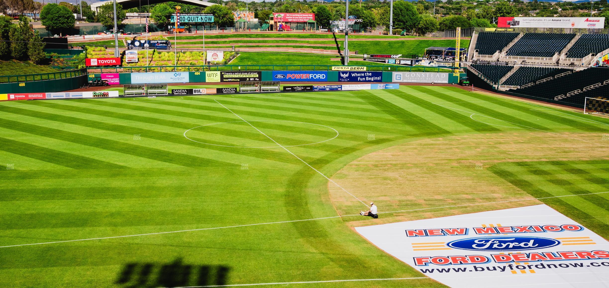 Seating view for Rio Grande Credit Union Field at Isotopes Park Section 203