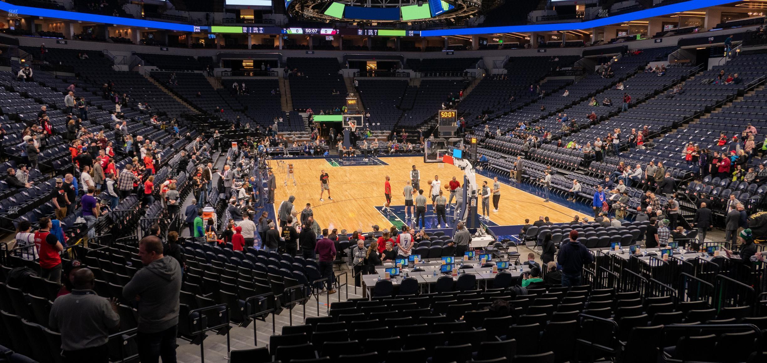 Seating view for Target Center Section 122