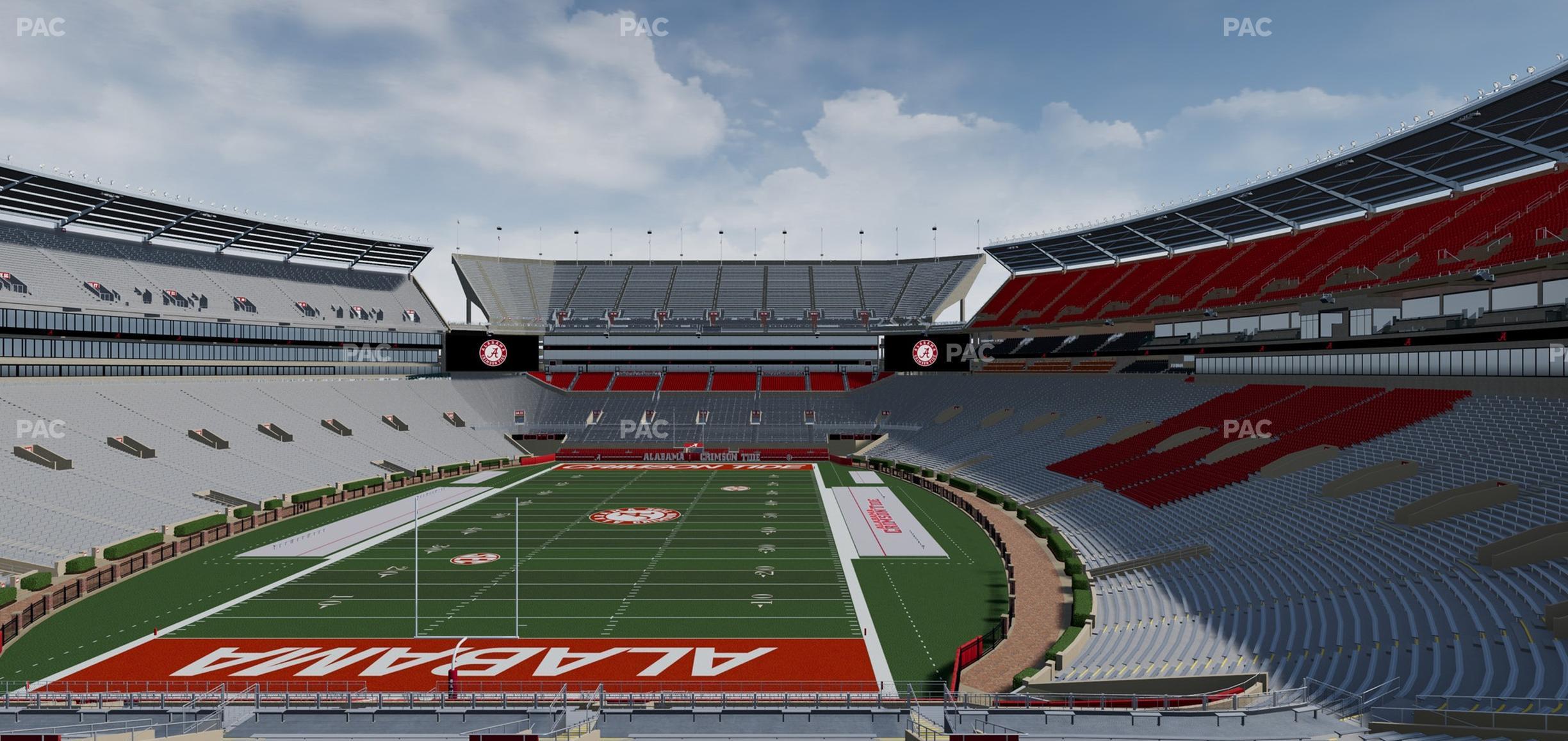 Seating view for Bryant Denny Stadium Section North Zone 4