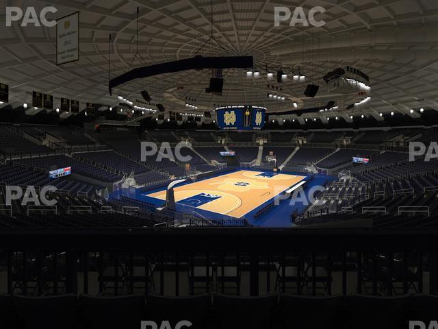 Seating view for Purcell Pavilion at the Joyce Center Section 104