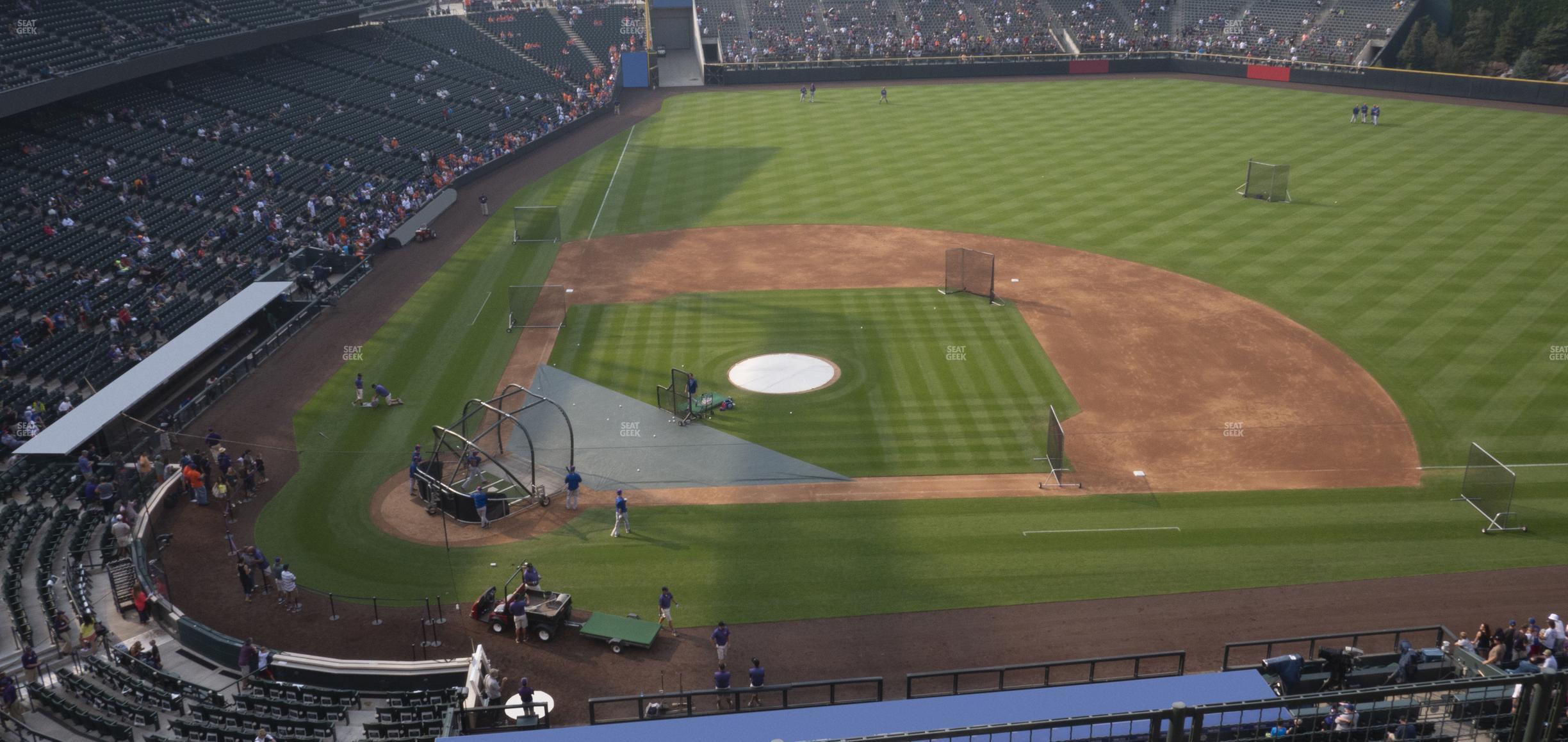 Seating view for Coors Field Section Lower 325