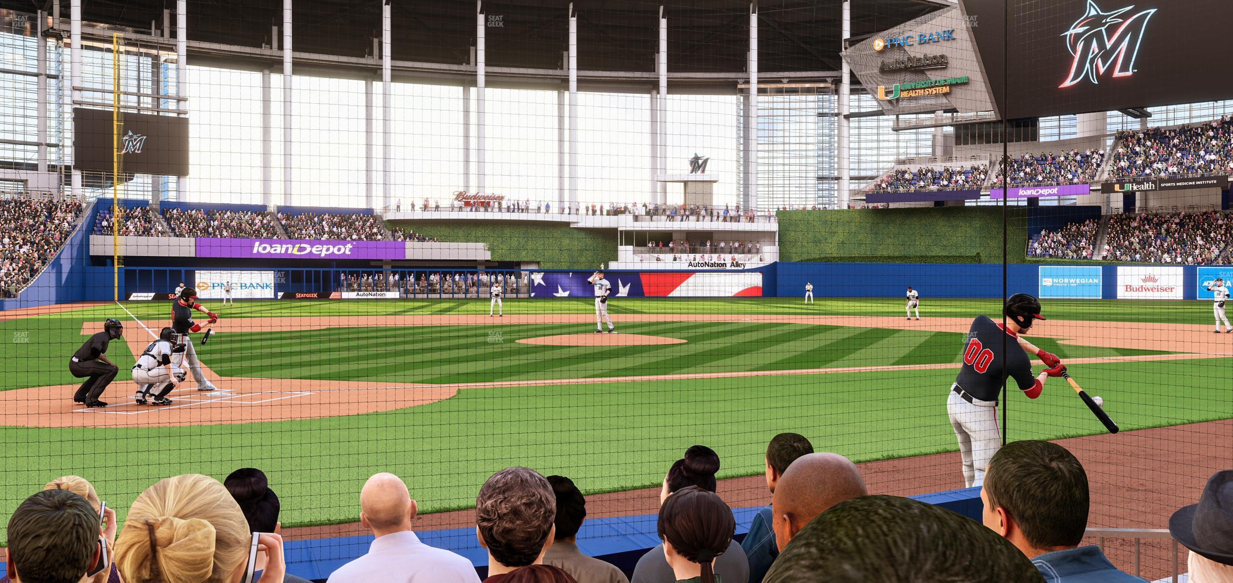 Seating view for loanDepot park Section Pnc Club Field Level 4