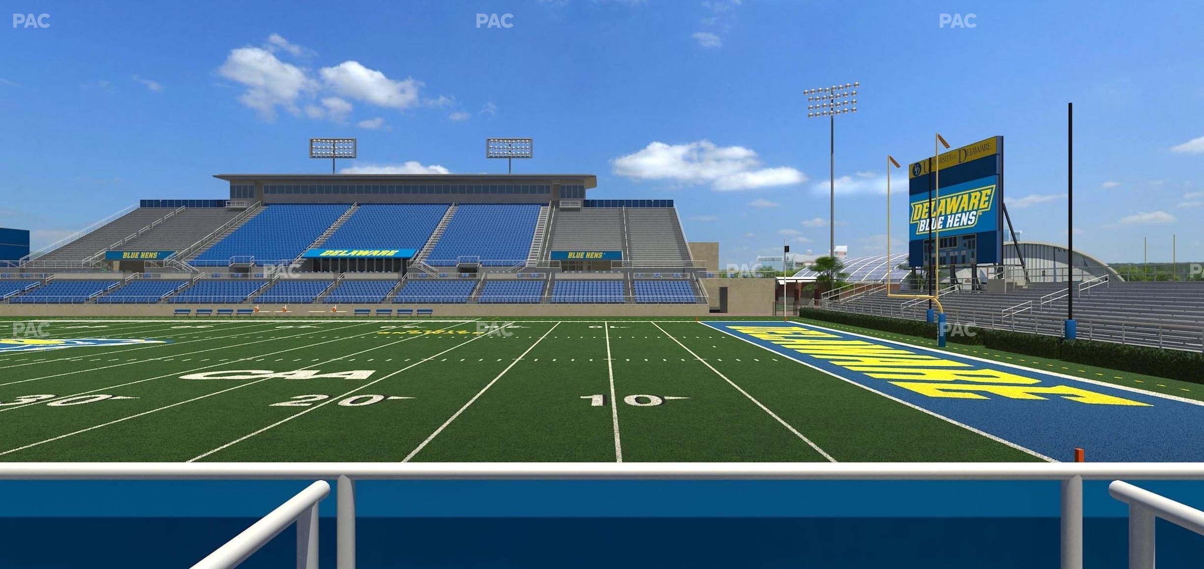 Seating view for Delaware Stadium Section East Box 57