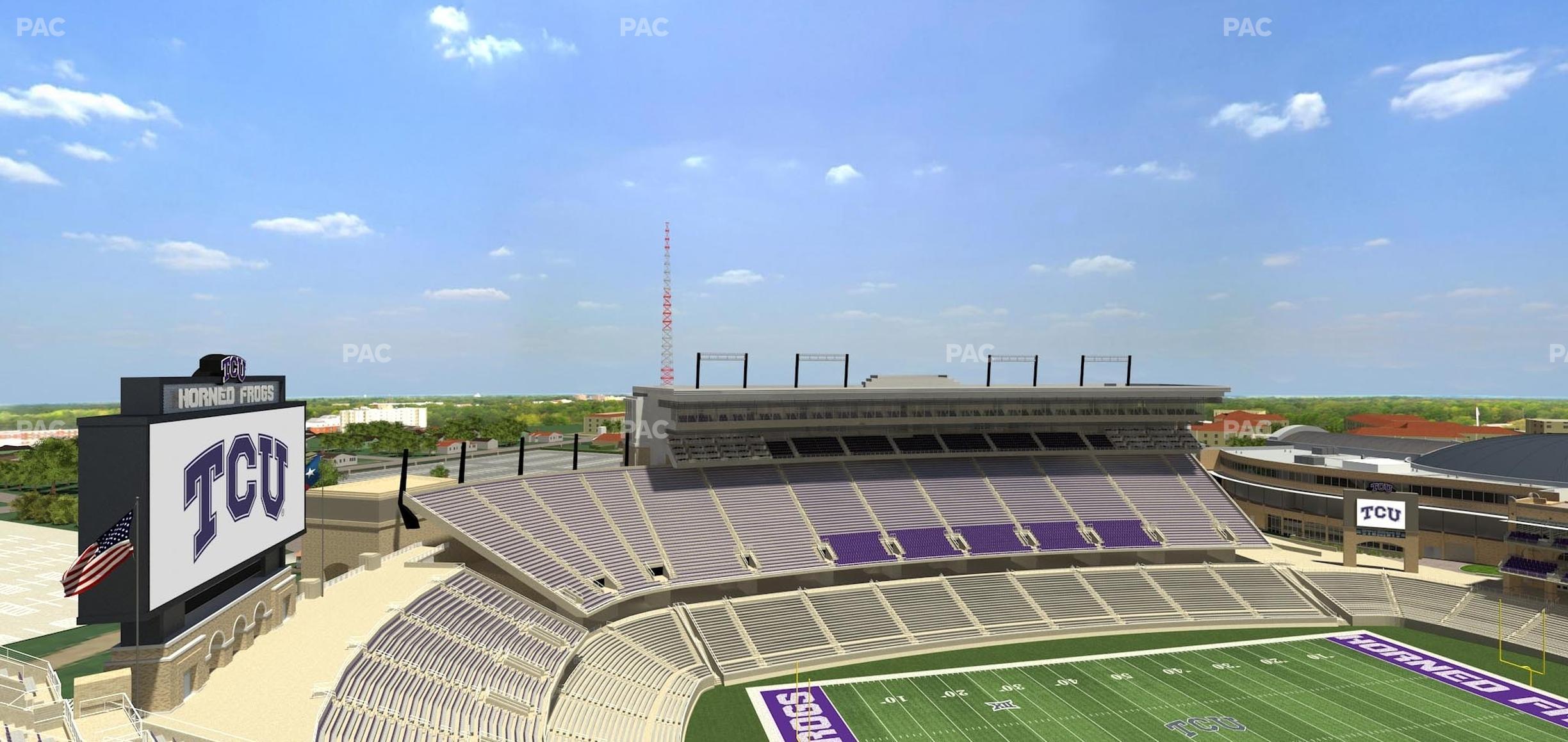 Seating view for Amon G. Carter Stadium Section 412