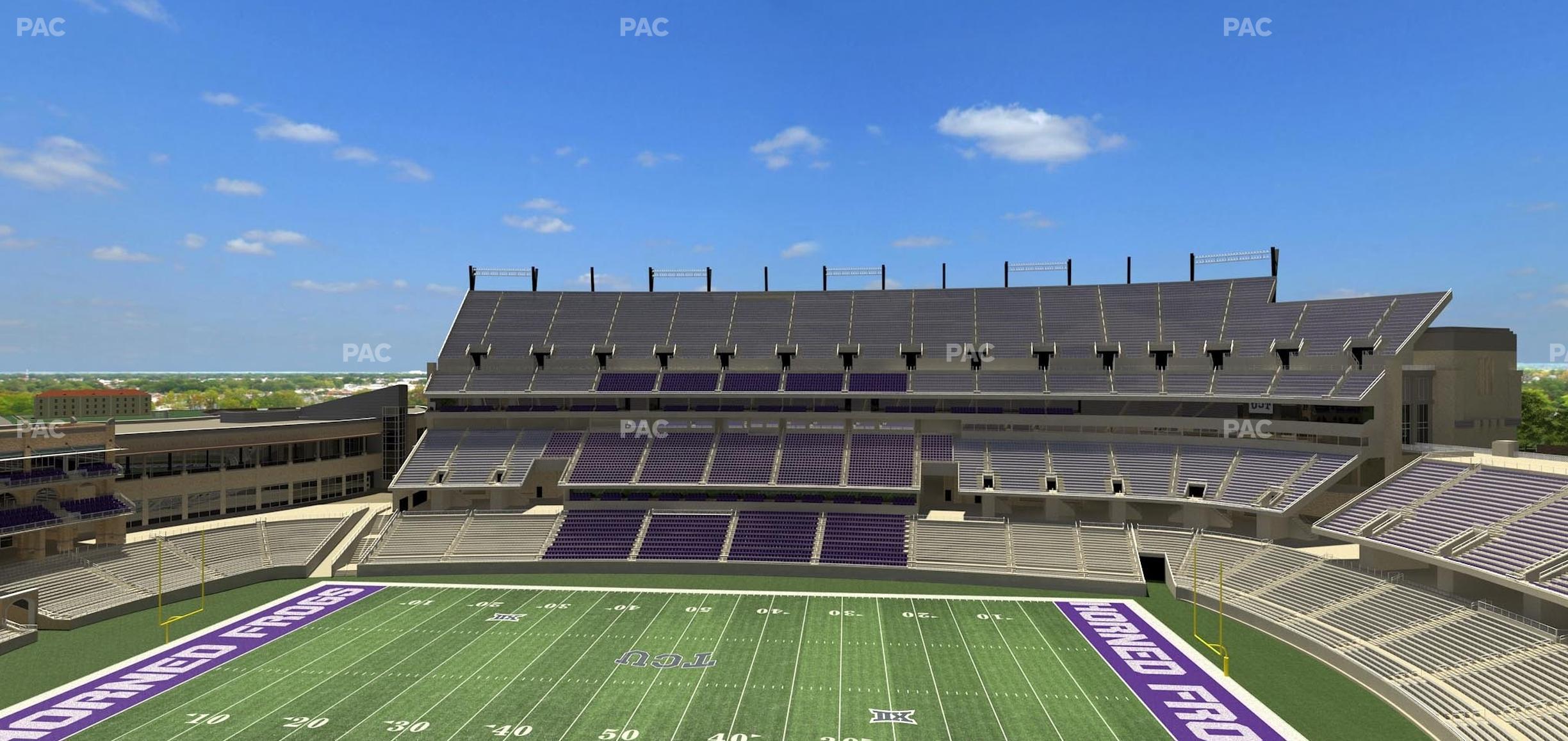 Seating view for Amon G Carter Stadium Section Legends Club 329