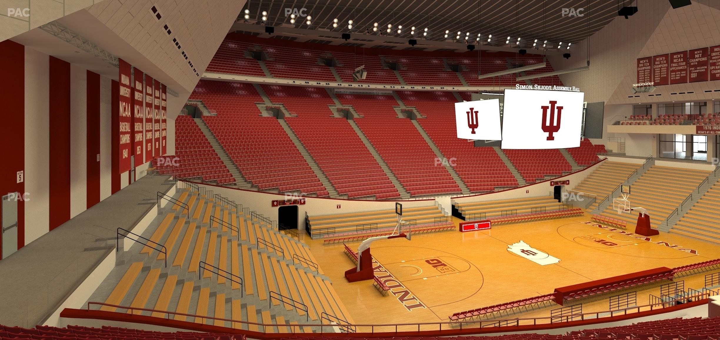 Seating view for Simon Skjodt Assembly Hall Section F