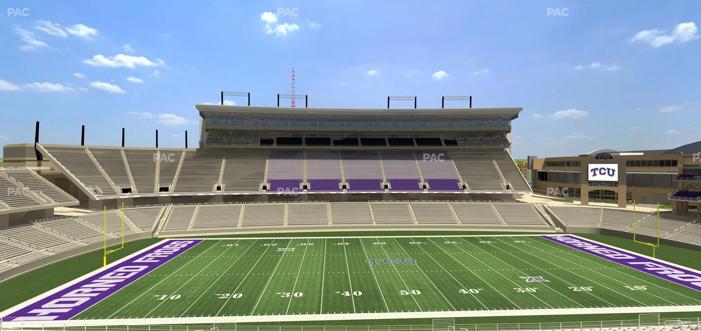 Seating view for Amon G Carter Stadium Section Champions Club 208