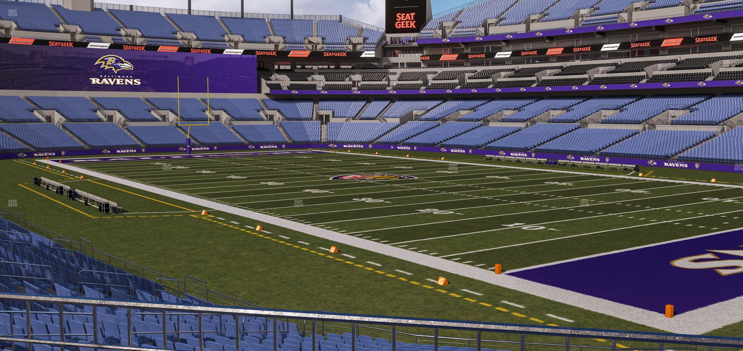 Seating view for M&T Bank Stadium Section 119