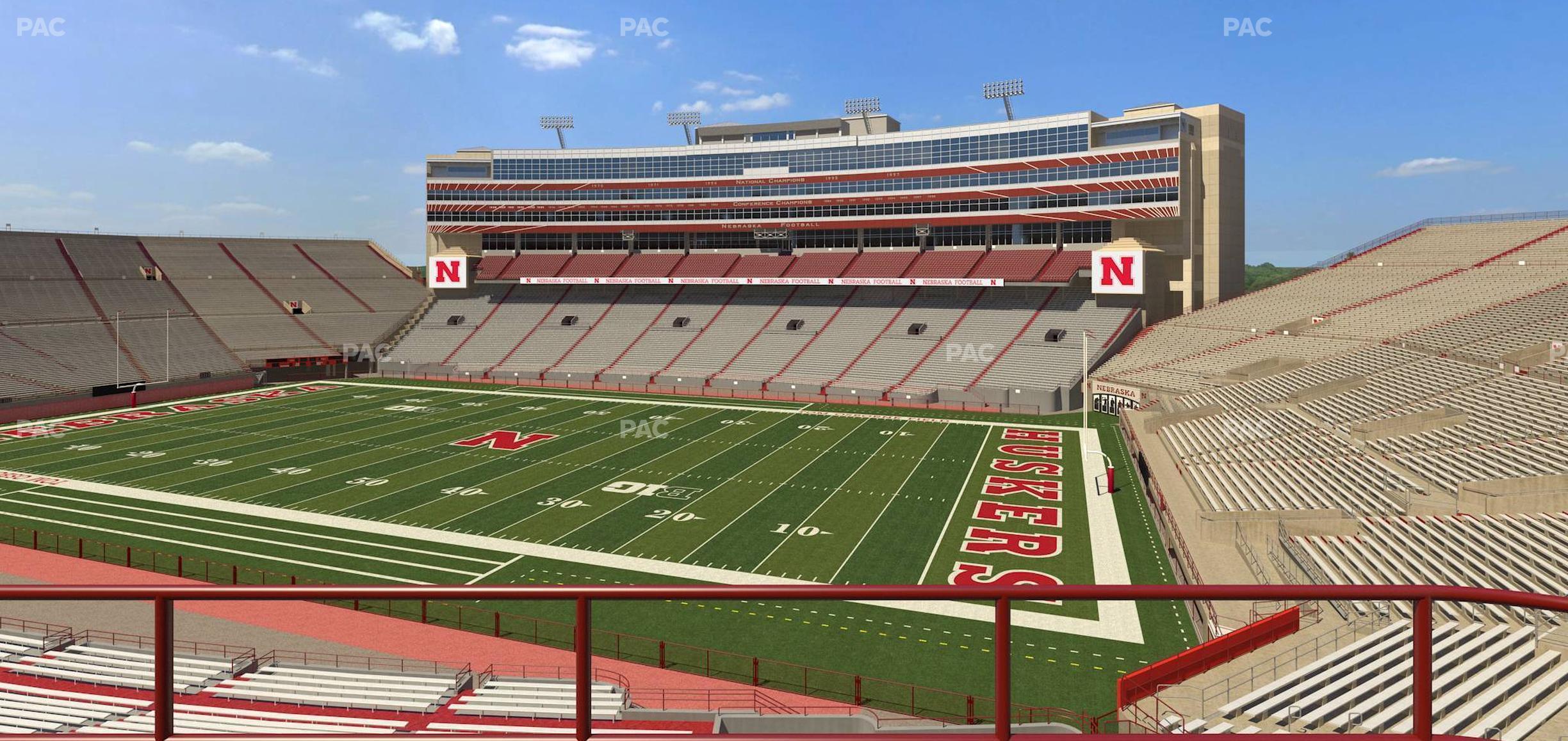 Seating view for Memorial Stadium Nebraska Section 201