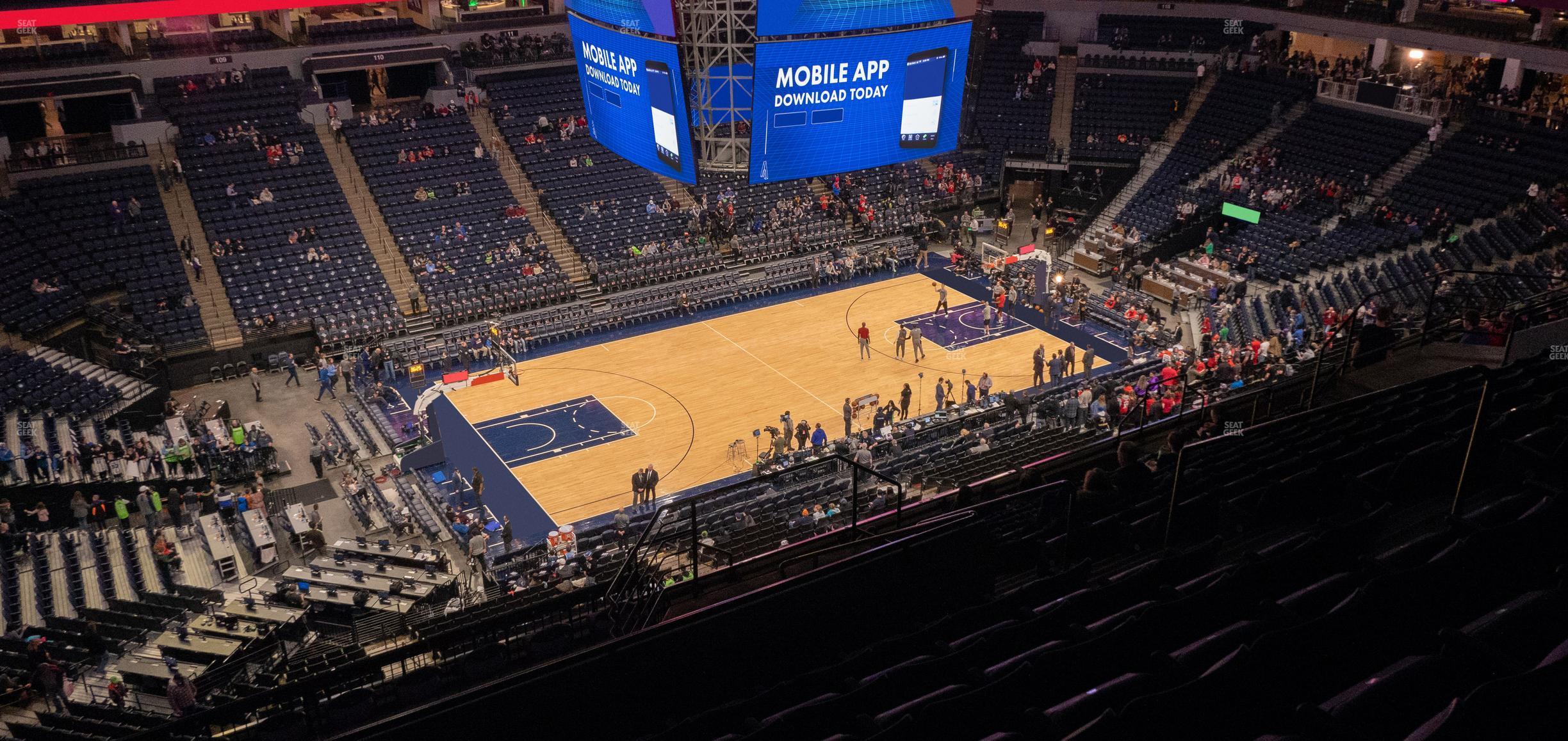 Seating view for Target Center Section 234