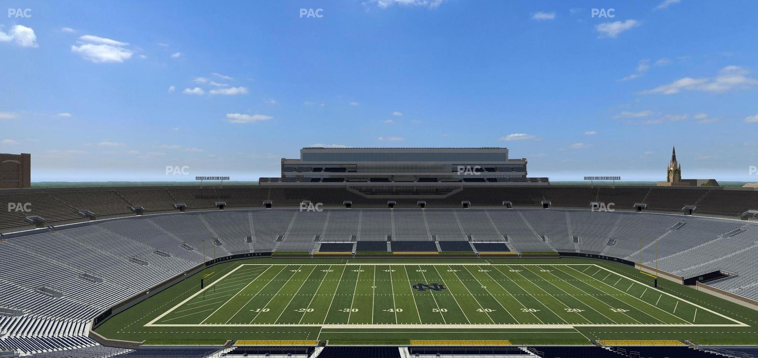 Seating view for Notre Dame Stadium Section Corbett Club 710