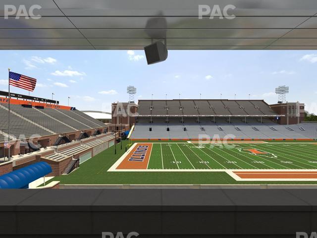 Seating view for Memorial Stadium - IL Section Colonnades Club 312