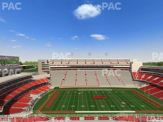 Seating view for Razorback Stadium Section 505