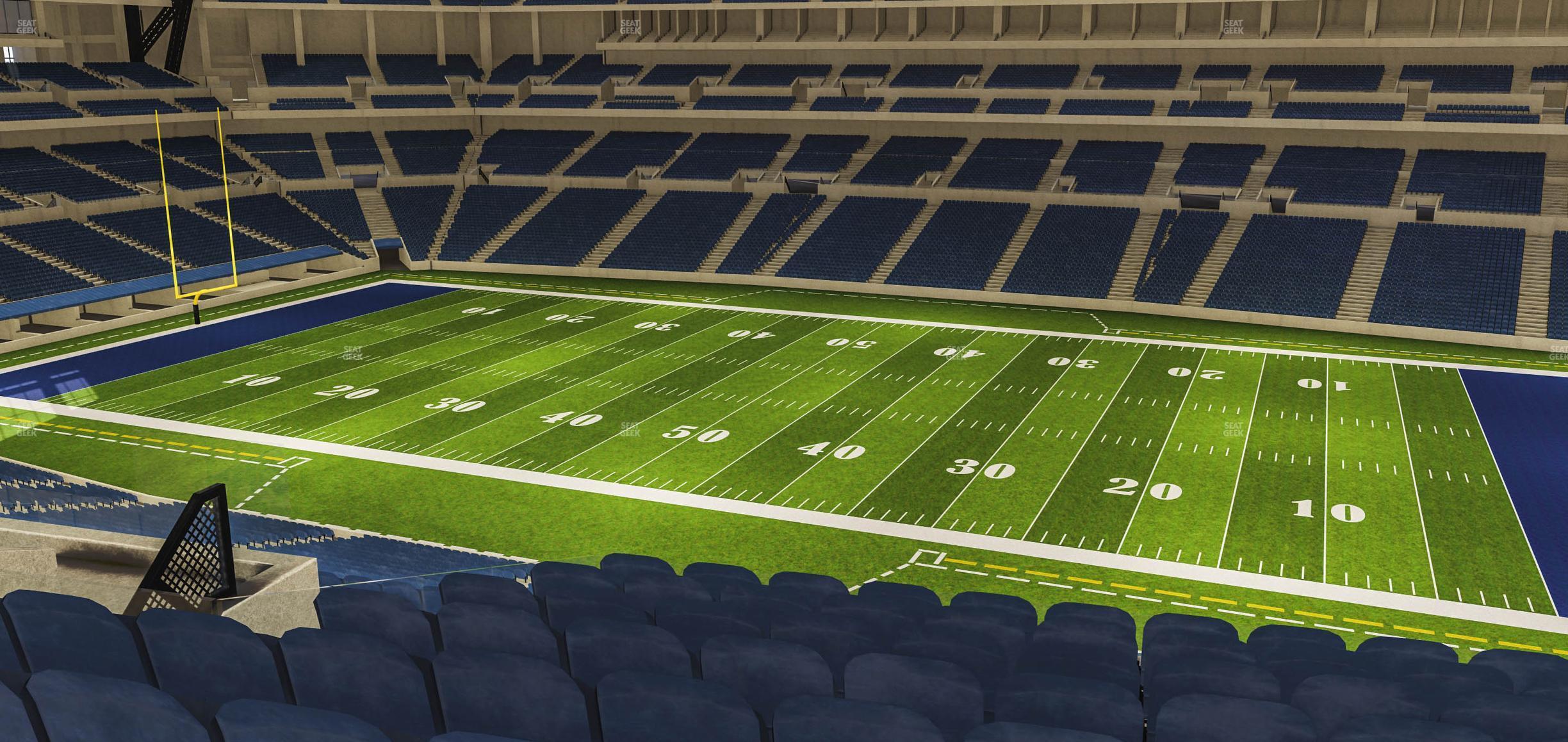 Seating view for Lucas Oil Stadium Section 410