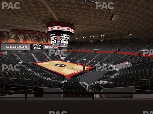 Seating view for Stegeman Coliseum Section Pp