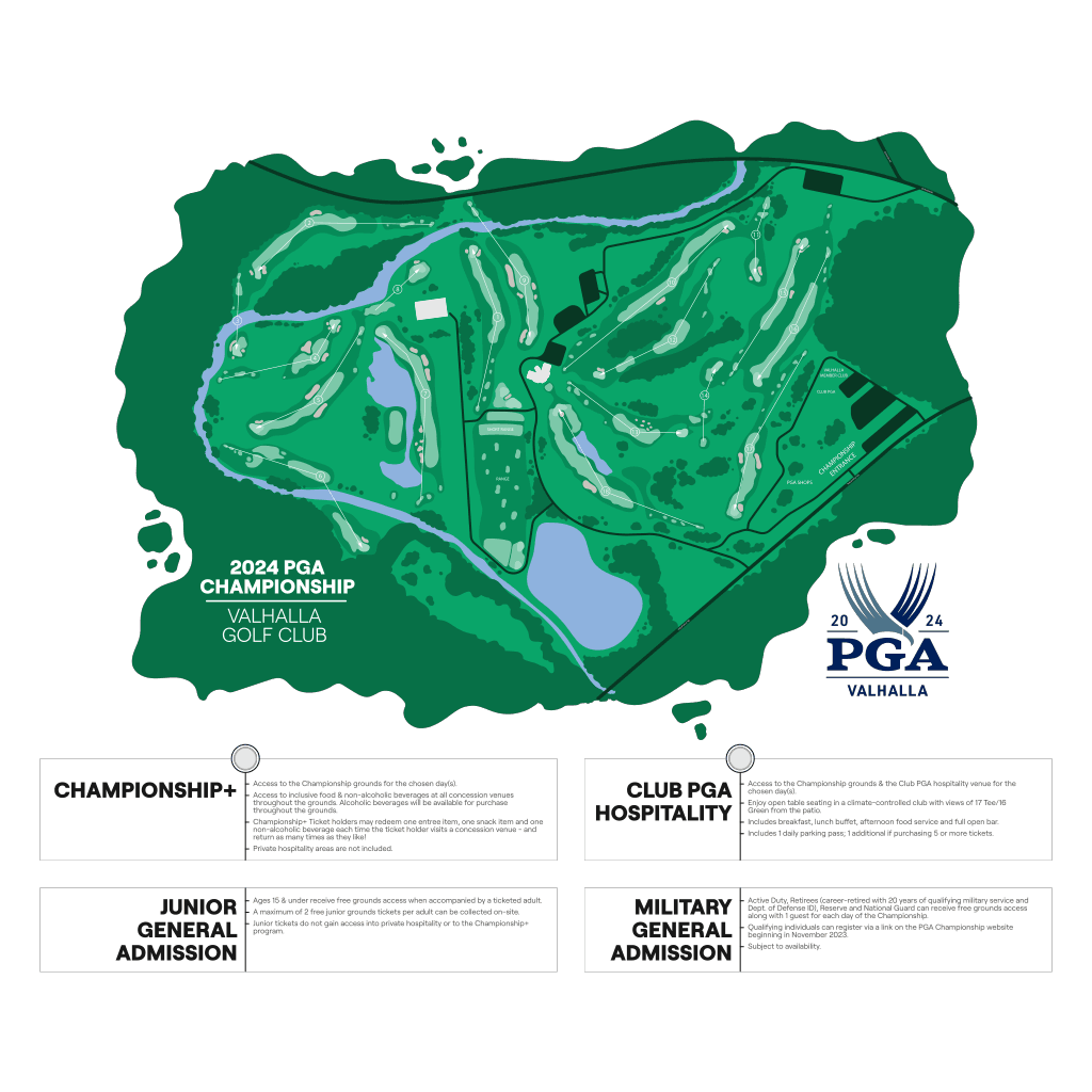 2024 PGA Championship Friday Tickets in Louisville (Valhalla Golf