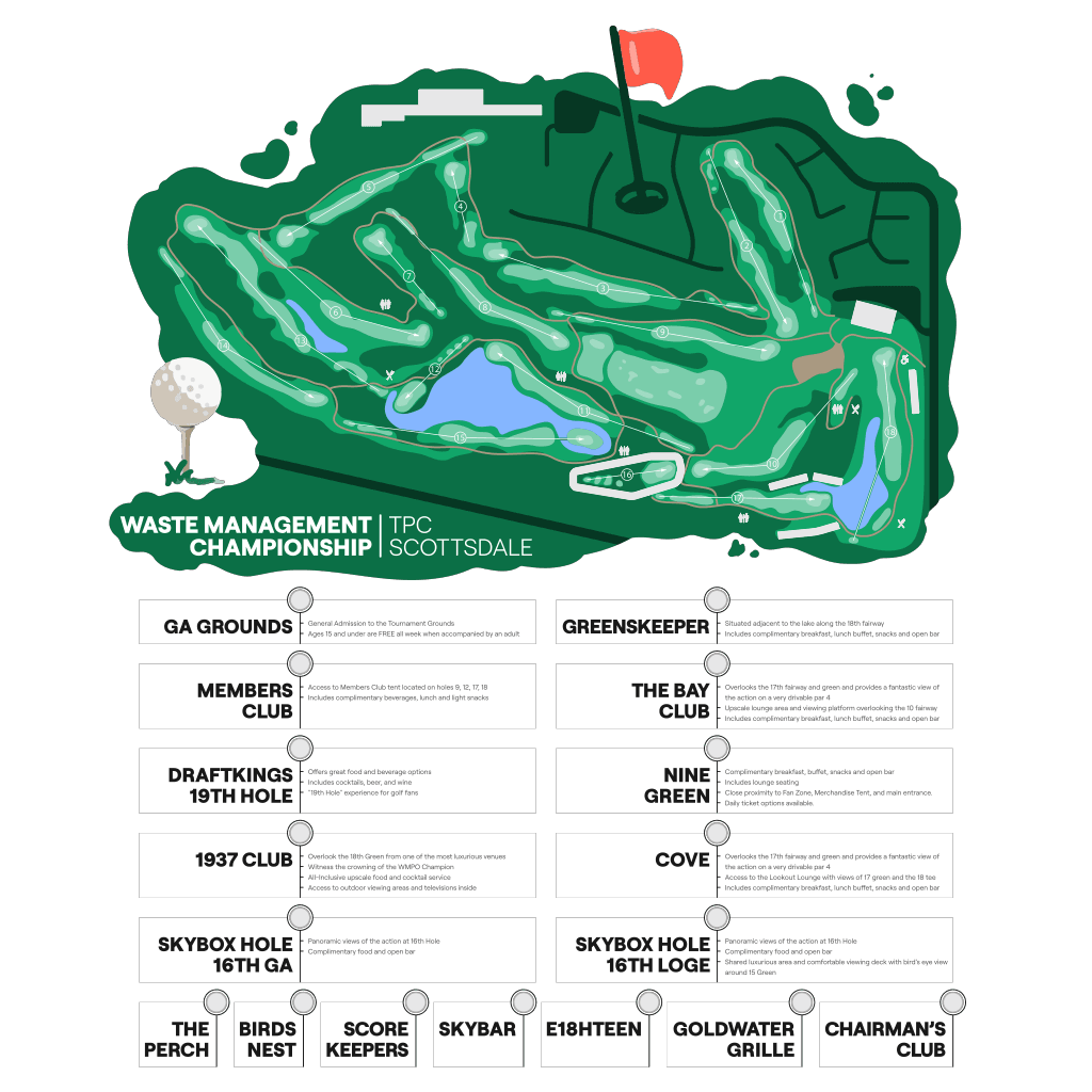 Waste Management Phoenix Open Monday Tickets in Scottsdale (TPC