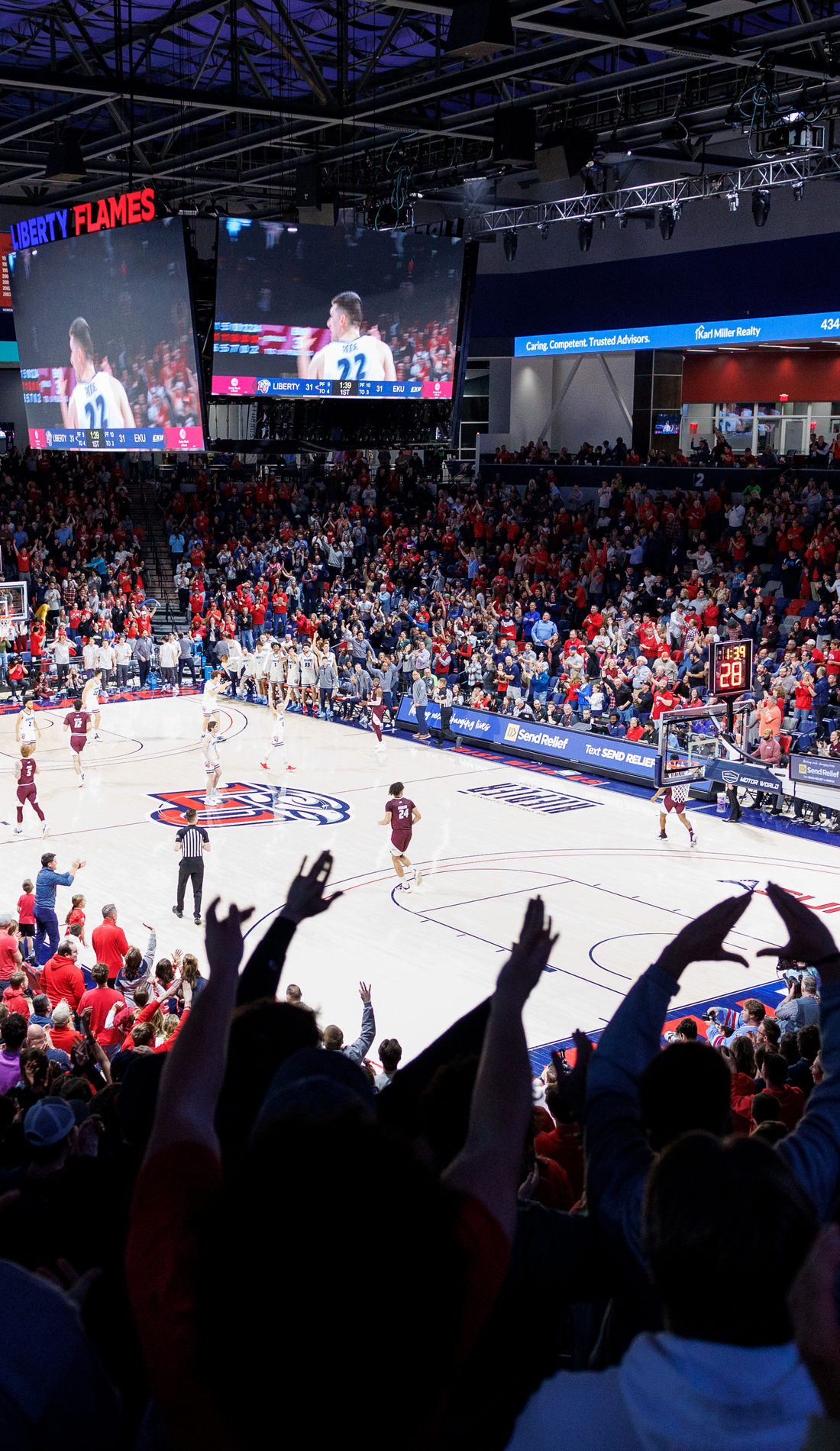A Liberty Flames Basketball live event