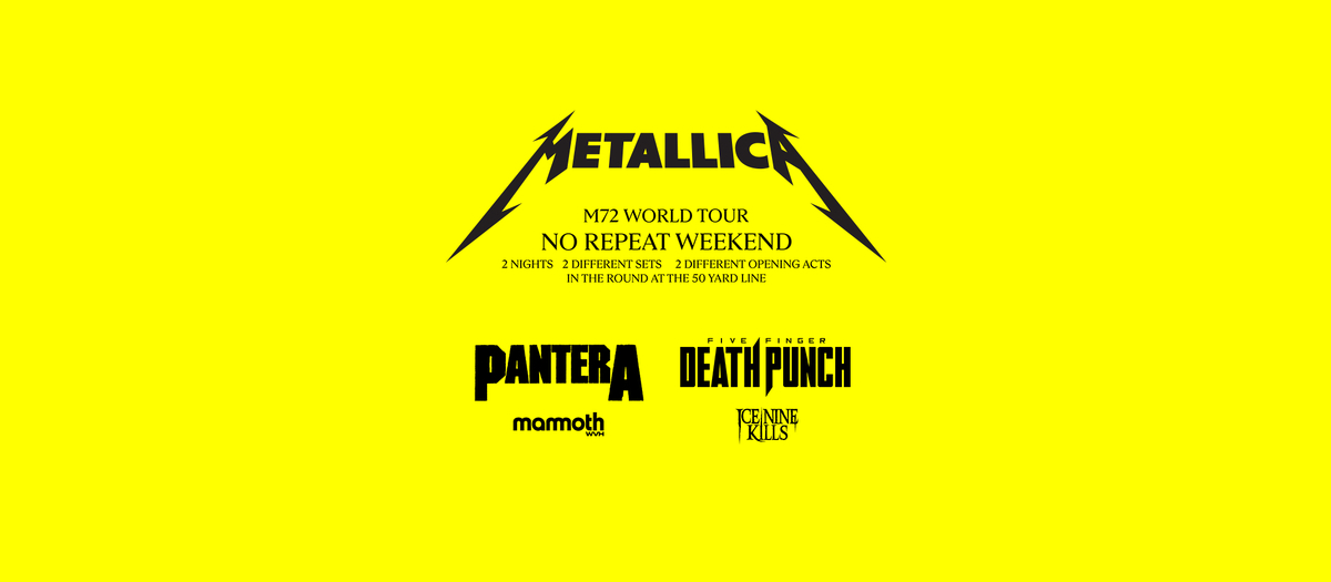 Metallica Concert Tickets, 20232024 Tour Dates & Locations SeatGeek