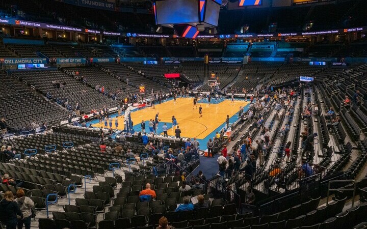Oklahoma City Thunder Seating Chart Map Seatgeek