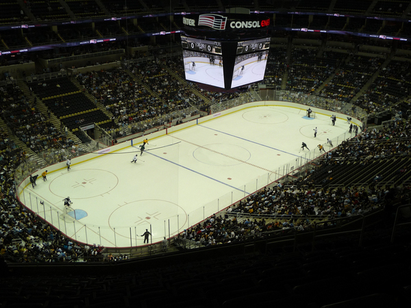 PPG Paints Arena seat & row numbers detailed seating chart, Pittsburgh 