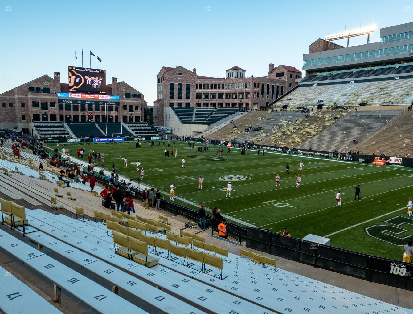 Folsom Field Section 109 Seat Views SeatGeek