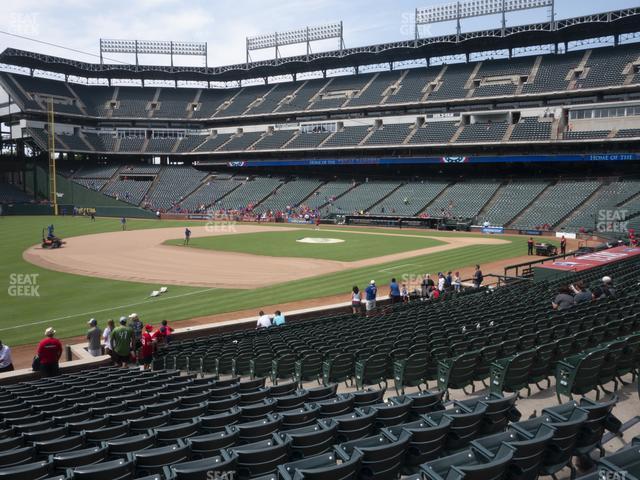 Rangers Baseball Stadium Seating Chart