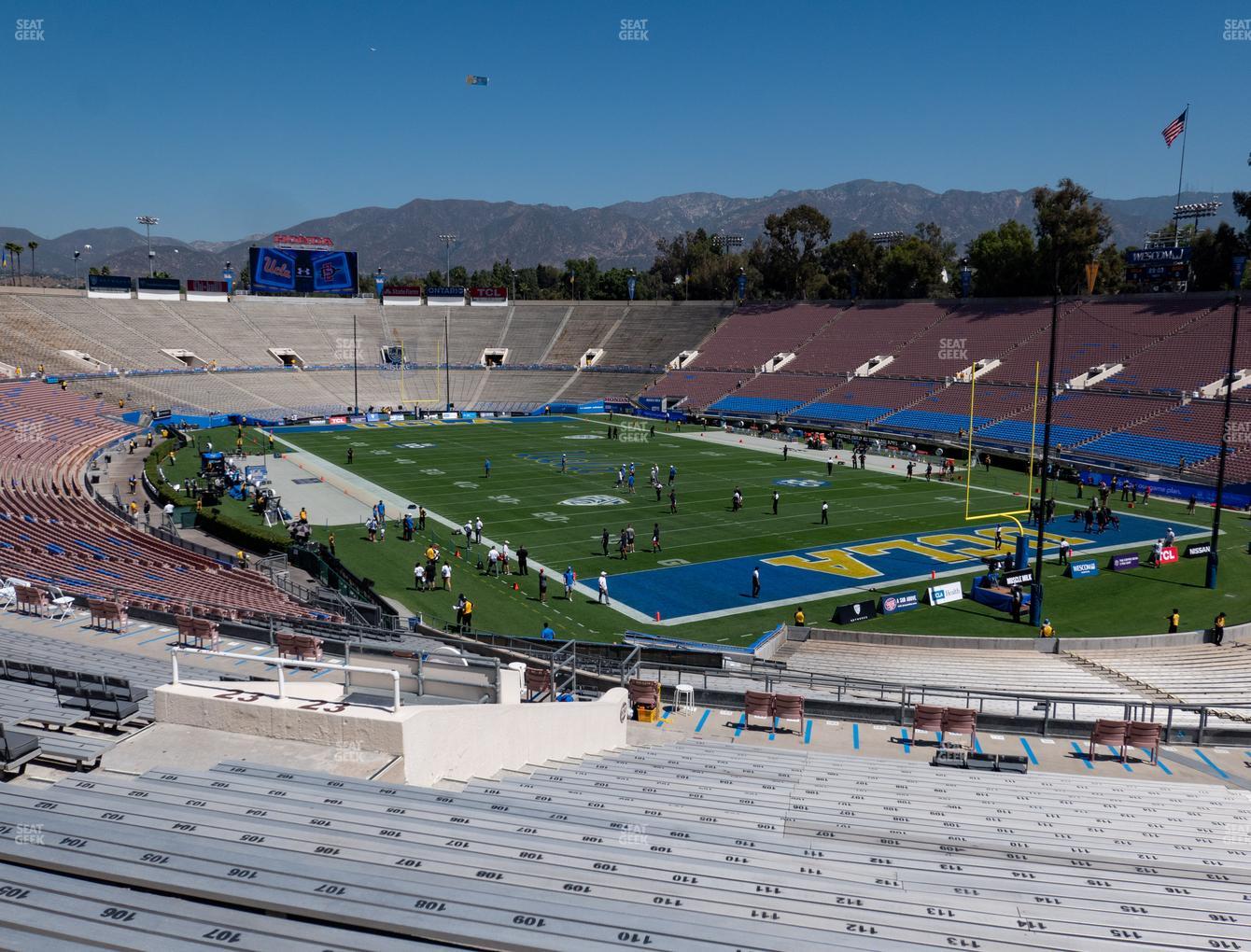 The Rose Bowl Upper 23 H Seat Views 