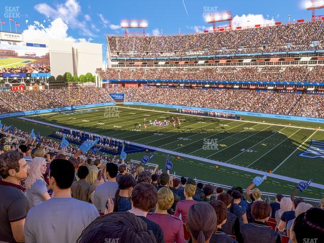 Nissan Stadium, section 230, home of Tennessee Titans, TSU Tigers, page 1