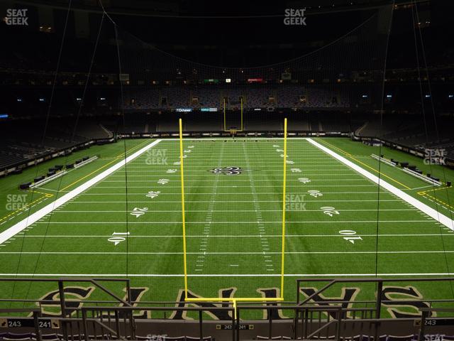 Caesars Superdome, section 324, row 9, home of New Orleans Saints