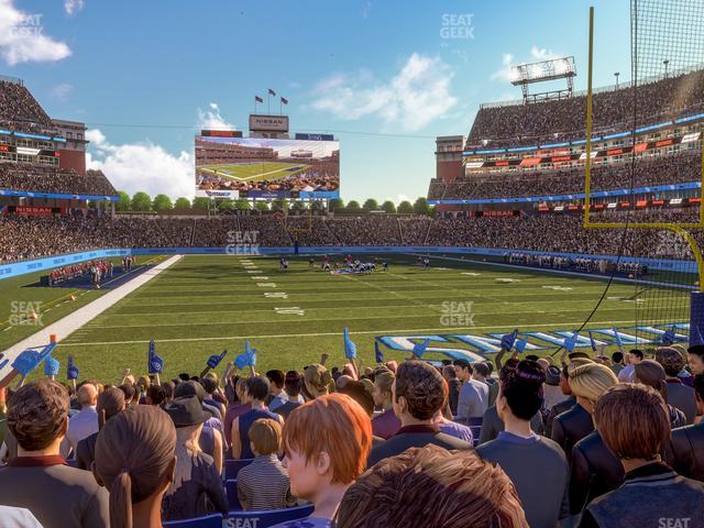 Nissan Stadium, section 102, home of Tennessee Titans, TSU Tigers