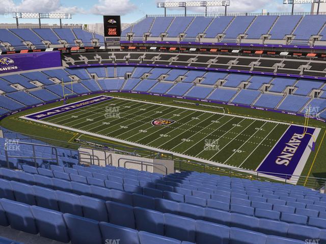 Baltimore Ravens Seating Chart Map at M & T Bank Stadium