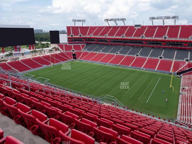 View from the club seats at Raymond James Stadium. Home of the Tampa Bay  Buccaneers. Learn more about these Seats at…