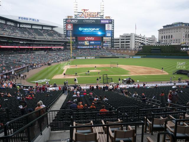 Section 102 at Comerica Park 